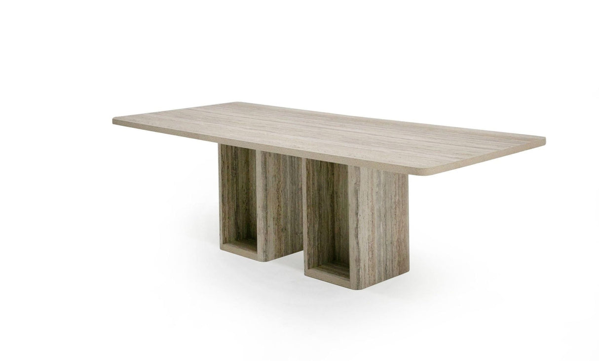 Nova Domus Roma - Modern Travertine Rectangular Dining Table