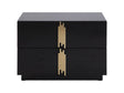 Modrest Token - Modern Black + Gold Wide Nightstand