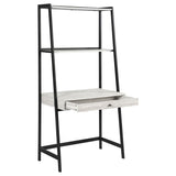 3 Pc Desk Set - Pinckard 3 - piece Ladder Desk Set Grey Stone and Black | Coaster | Home Elegance USA