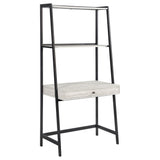 Writing Desk - Pinckard 1-drawer Ladder Desk Grey Stone and Black