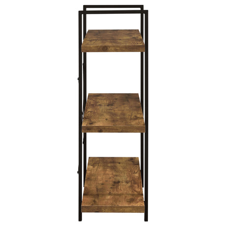 Bookcase - Cole 3-Shelf Bookcase Antique Nutmeg and Black