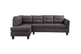 Dalia Dark Gray Linen Modern Sectional Sofa with Left Facing Chaise - B061S00030 - Home Elegance USA - 3