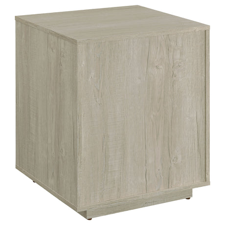 File Cabinet - Loomis 3-drawer Square File Cabinet Whitewashed Grey