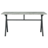 Writing Desk - Tatum Rectangular Writing Desk Cement and Gunmetal