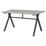 Writing Desk - Tatum Rectangular Writing Desk Cement and Gunmetal