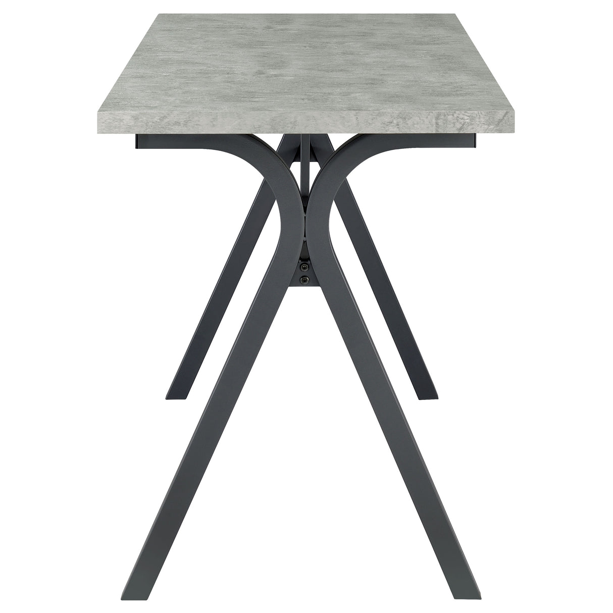 Writing Desk - Tatum Rectangular Writing Desk Cement and Gunmetal