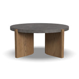 Eclipse Round Coffee Table - Light Brown / Dark Gray | Flexsteel