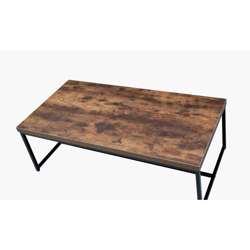 Bob Coffee Table 80615 Weathered Oak & Black Finish | Acme - 80615 - Home Elegance USA - 4