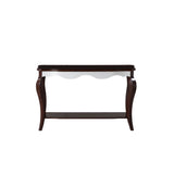 Acme - Mathias Sofa Table 80684 White & Walnut Finish