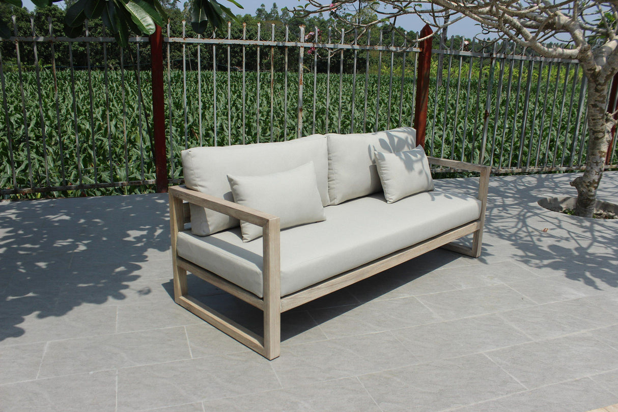 VIG Furniture - Renava Calm Outdoor Grey and Acacia Sofa Set