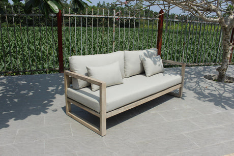 VIG Furniture - Renava Calm Outdoor Grey and Acacia Sofa Set