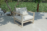 VIG Furniture - Renava Calm Outdoor Grey and Acacia Sofa Set