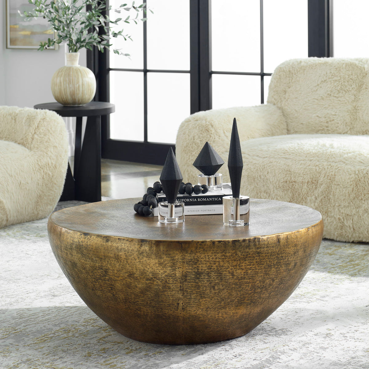 Gilded Dome Coffee Table - Gold by Uttermost - View 2