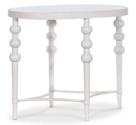 Melange On The Bright Side Oval End Table - White by Hooker Furniture - View 1