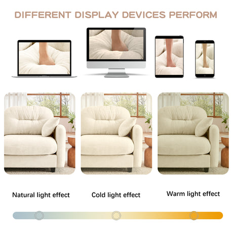 Modular Sectional U Shaped Couch With Ottoman,Soft Chenille Fabric  Tufted Cushion Backrest Design,High-Density Foam Ergonomic design,Elegant Armrests,Easy Install Fits Bedrooms Living Rooms,Beige - sold by Home Elegance USA