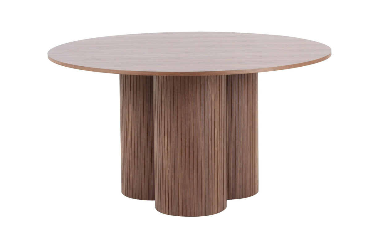 Depew - Mid-Century Modern Walnut Round Dining Table - View Image 1