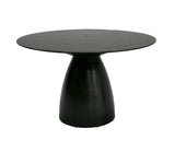 Modrest Calexico - Contemporary Black Wave Glass Round Dining Table | VIG