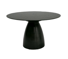 Modrest Calexico - Contemporary Black Wave Glass Round Dining Table | VIG - Home Elegance USA