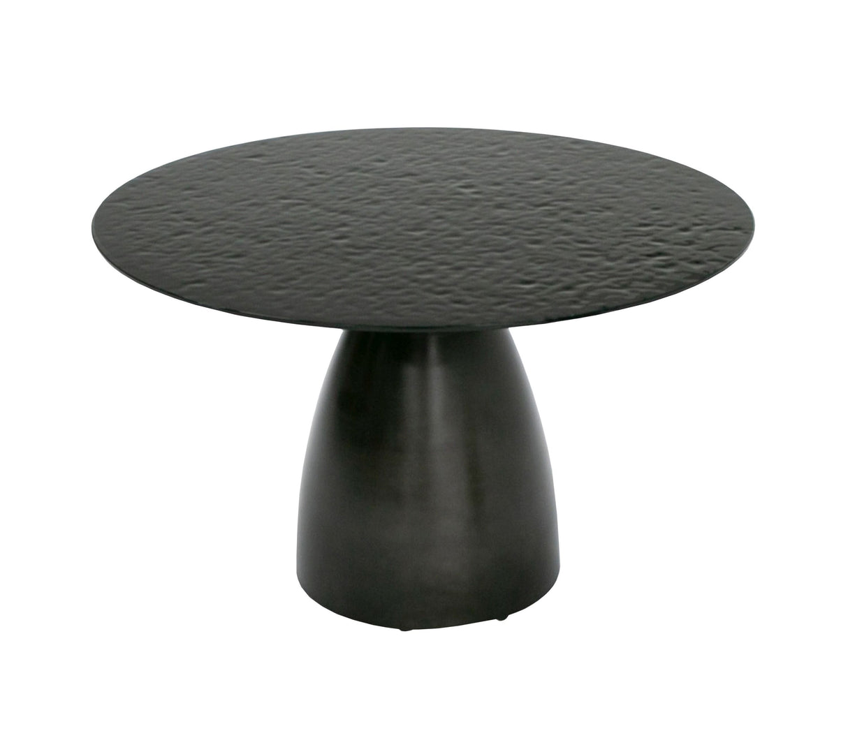 Modrest Calexico - Contemporary Black Wave Glass Round Dining Table | VIG