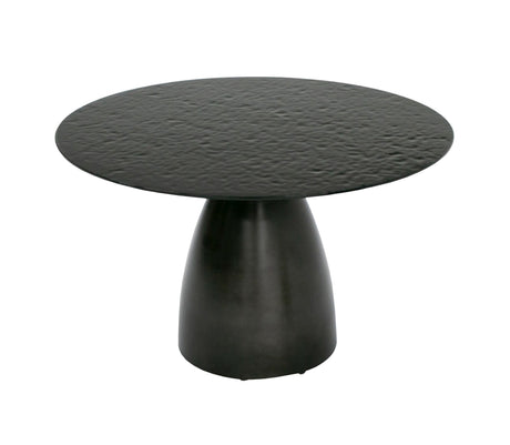 Modrest Calexico - Contemporary Black Wave Glass Round Dining Table | VIG - Home Elegance USA