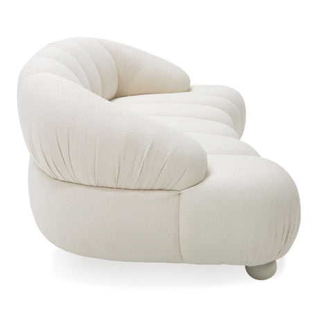 Divani Casa Duran - Contemporary White Fabric Loveseat Sofa - sold by Home Elegance USA
