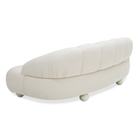 Divani Casa Duran - Contemporary White Fabric Loveseat Sofa - sold by Home Elegance USA