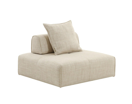 Divani Casa Mondo - Modern Modular Beige Fabric Armless Seat - VGOD - ZW - 22033 - BGE - Home Elegance USA - 1