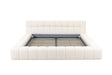 Tyree - Modern Tufted Off-White Fabric Bed-eastern - View Image 1