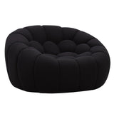 Divani Casa Yolonda - Modern Curved Black Fabric Chair