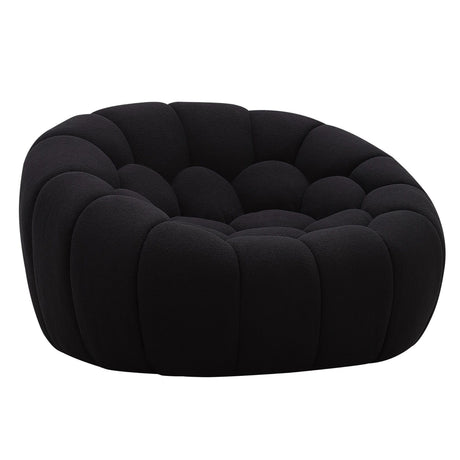 Divani Casa Yolonda - Modern Curved Black Fabric Chair