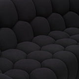 Divani Casa Yolonda - Modern Curved Black Fabric Chair