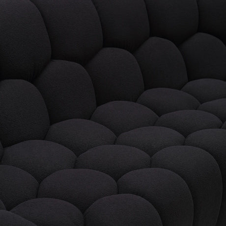 Divani Casa Yolonda - Modern Curved Black Fabric Chair