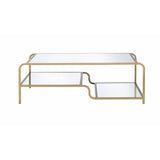 Astrid Coffee Table 81090 Mirrored & Gold Finish | Acme - 81090 - Home Elegance USA - 3