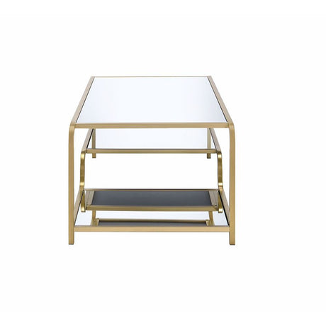 Astrid Coffee Table 81090 Mirrored & Gold Finish | Acme - 81090 - Home Elegance USA - 4