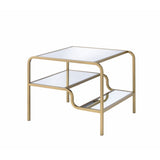 Acme - Astrid End Table 81092 Mirrored & Gold Finish