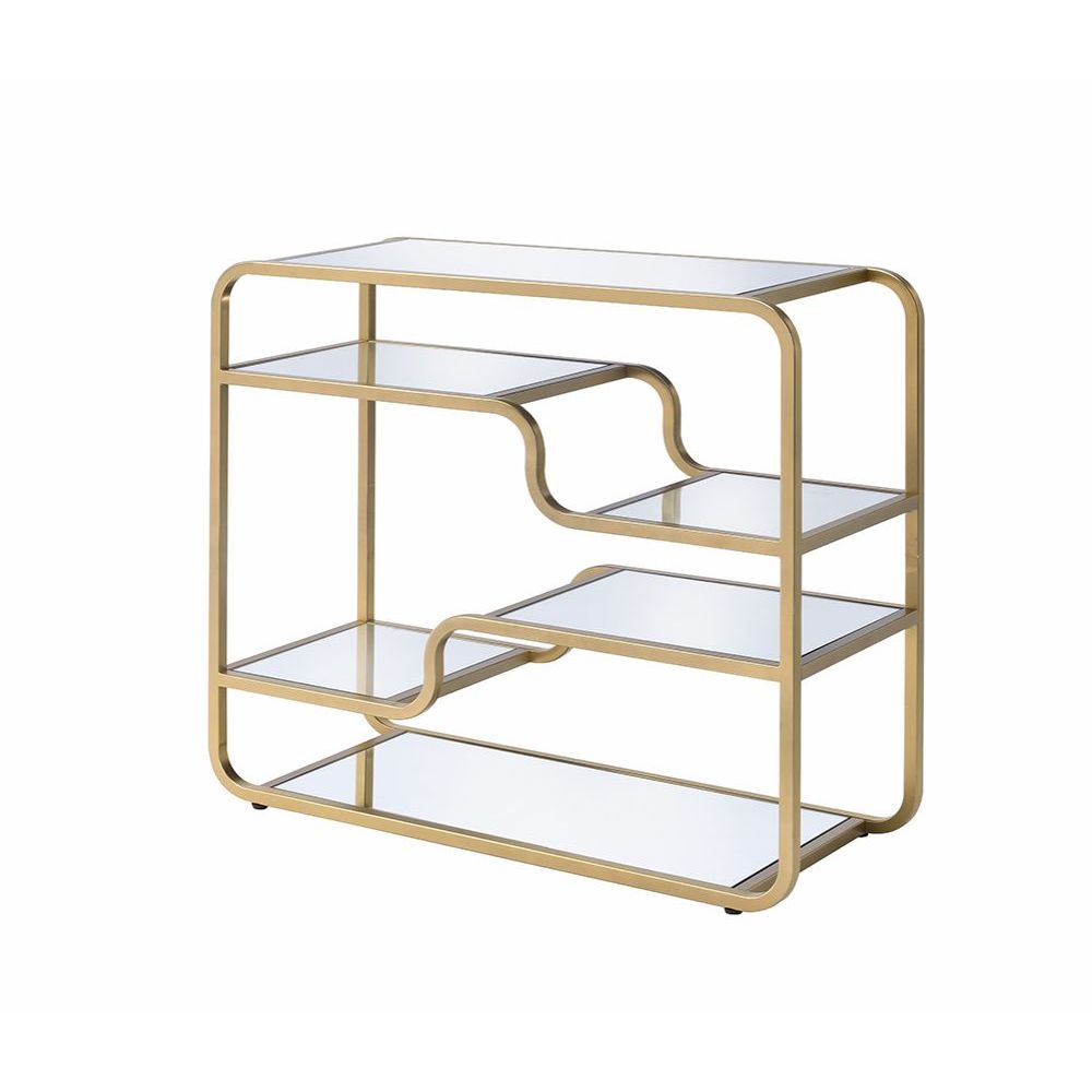 Astrid Sofa Table 81093 Mirrored & Gold Finish | Acme - 81093 - Home Elegance USA - 3