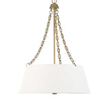 Andalucia 4 Light Drum Pendant - Gold / White by Uttermost - View 5