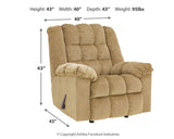 Ludden Rocker Recliner – Sand Finish by Signature Design