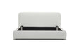 Queen Liam - Modern Ivory Fabric Upholstered Bed - View Image 1