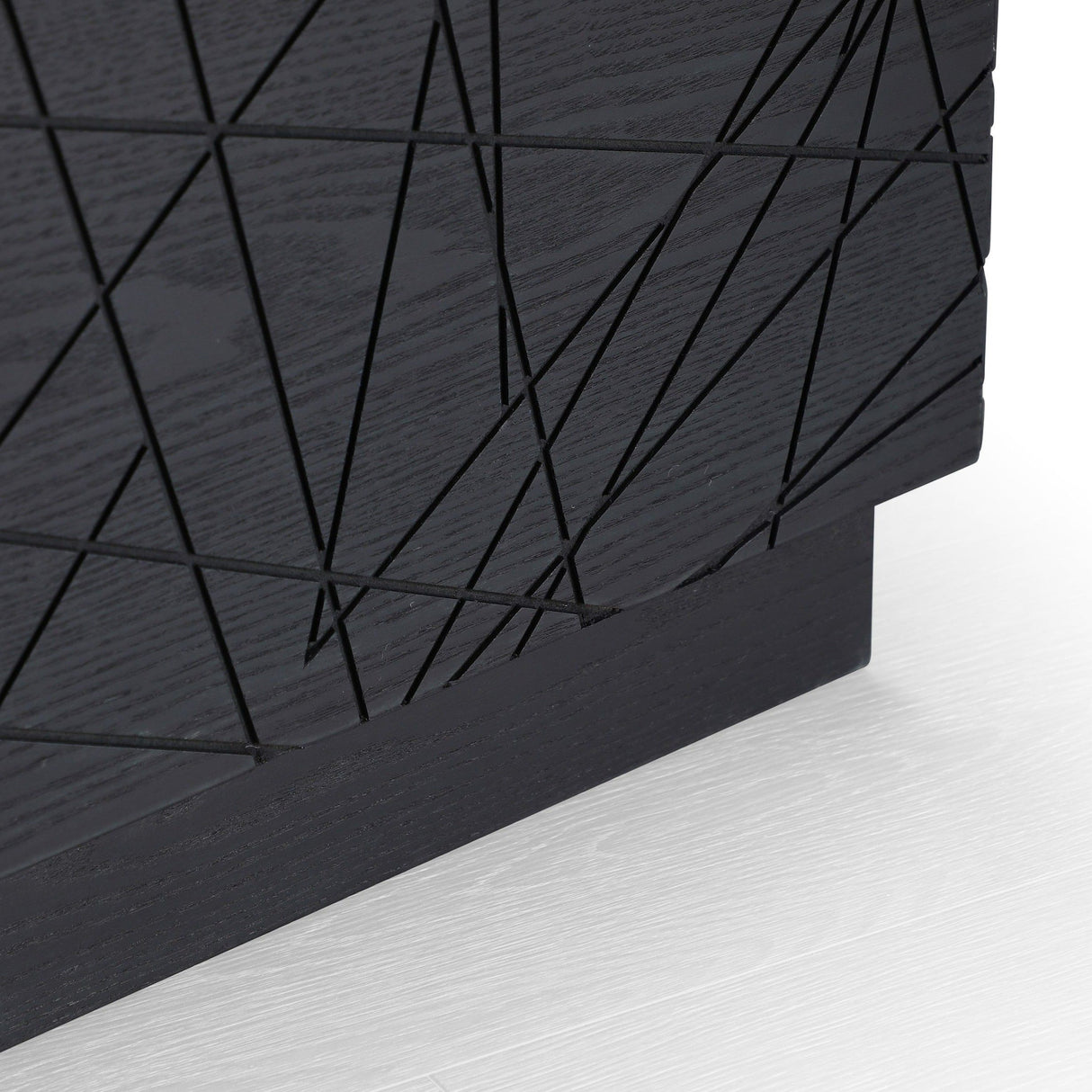 Modrest Kenda - Modern Black Oak Square Coffee Table With Storage