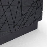 Modrest Kenda - Modern Black Oak Square Coffee Table With Storage