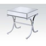 Acme - Yuri End Table 81197 Mirrored & Chrome Finish