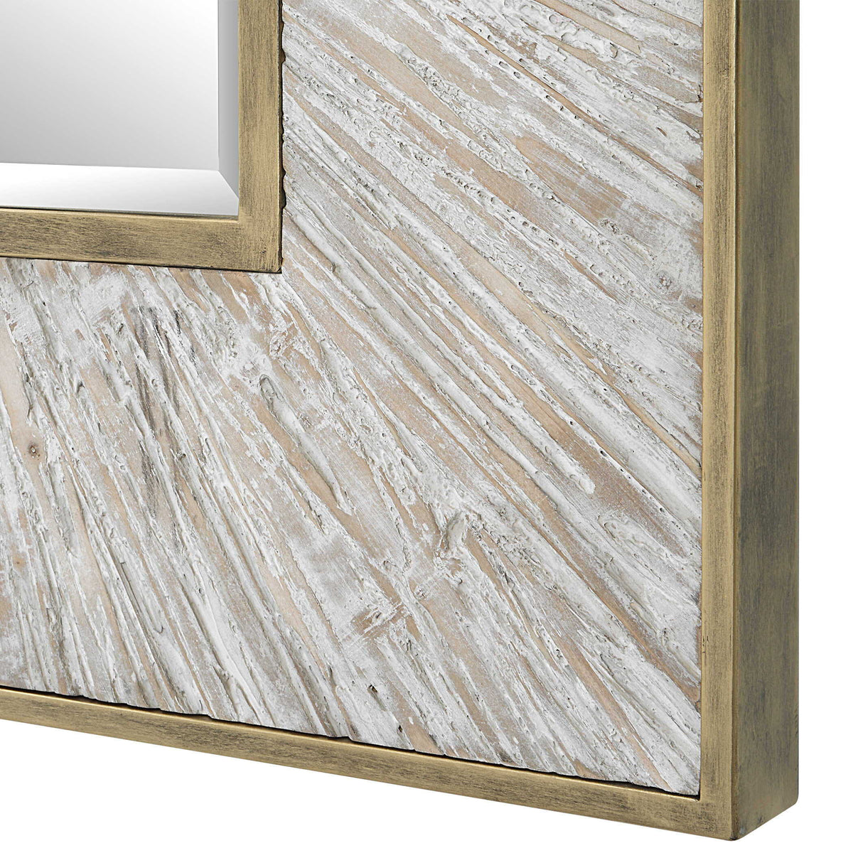 Wharton Square Mirror - Gold / Beige by Uttermost - View 6