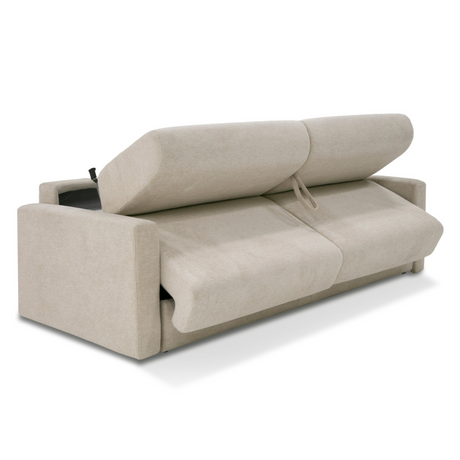 Lamod Italia Revers - Italian Modern Sand Fabric Queen Sofa Bed
