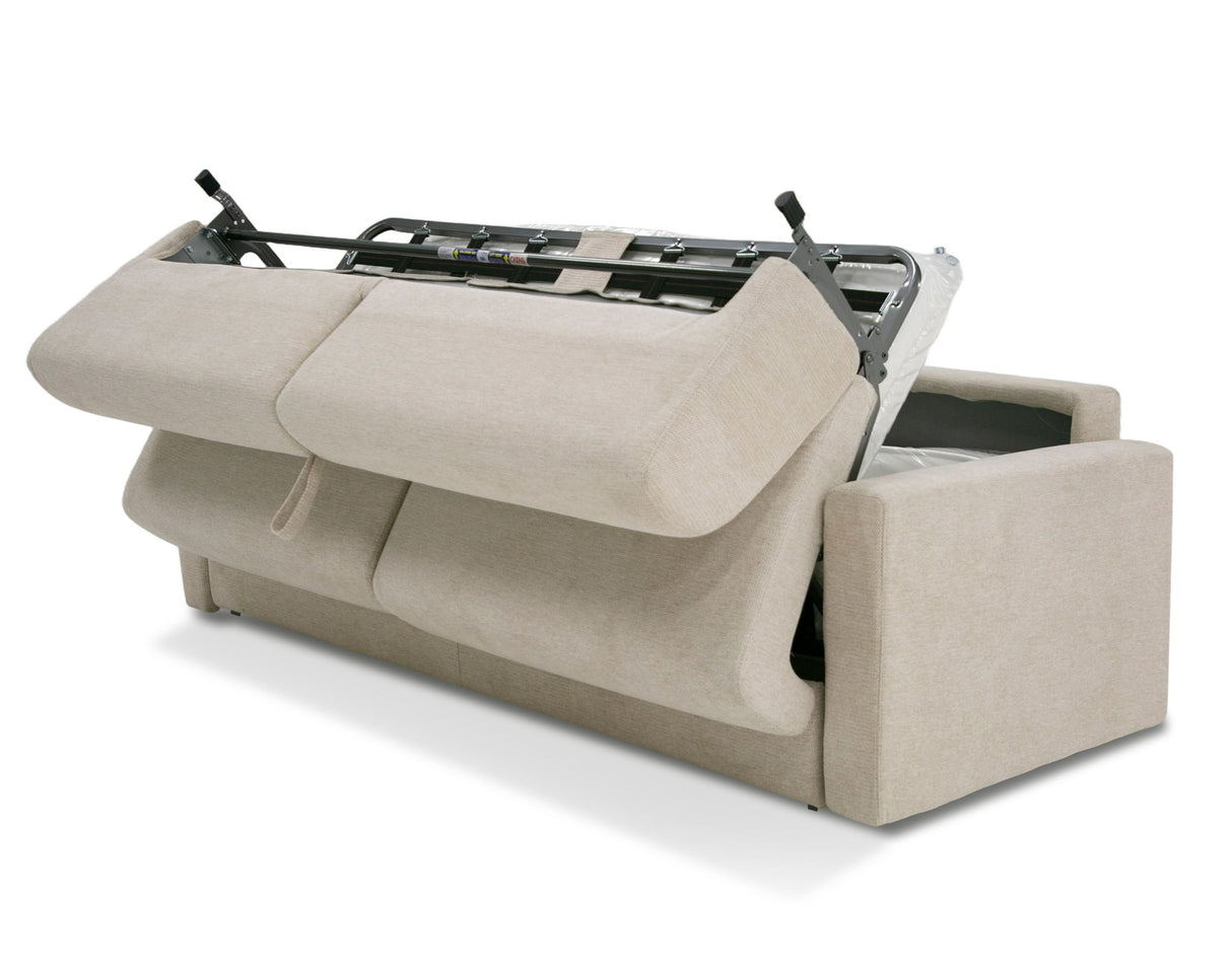 Lamod Italia Revers - Italian Modern Sand Fabric Queen Sofa Bed