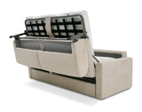 Lamod Italia Revers - Italian Modern Sand Fabric Queen Sofa Bed