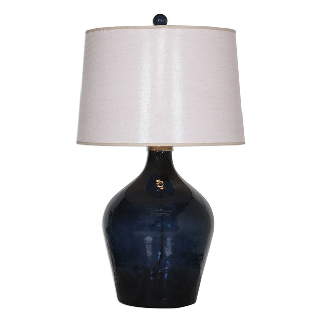 Lamone Glass Lamp - Blue / Beige by Uttermost - View 1