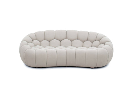 Divani Casa Yolonda - Modern Curved Beige Fabric Sofa Set - sold by Home Elegance USA