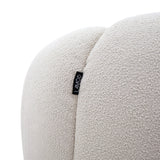 Divani Casa Yolonda - Modern Curved Beige Fabric Chair