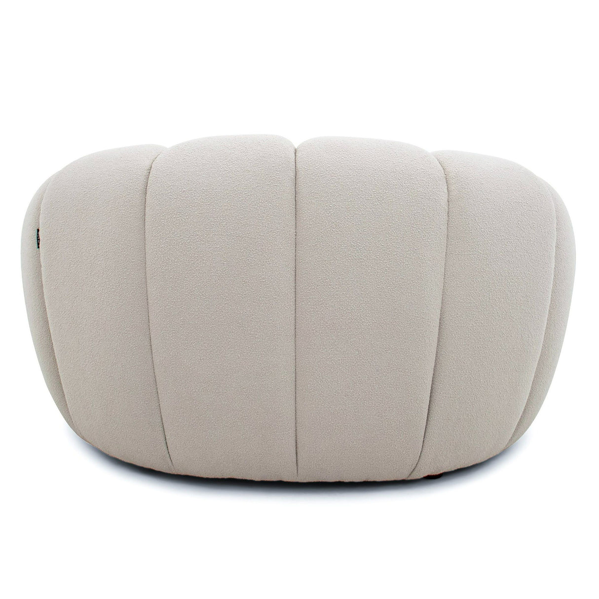Divani Casa Yolonda - Modern Curved Beige Fabric Chair